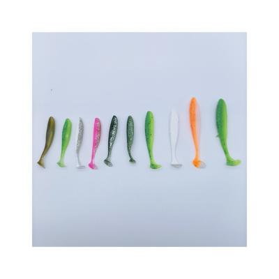 China Widely Used Soft Special Design Customized Bait Fishing Lure Artificial Double Color T Tail for sale