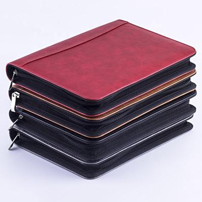 China Wholesale custom classic sheet a5 creative multifunctional leather zipper notepad with calculator for sale