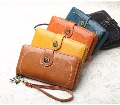 China Waterproof Customize Latest Design Multifunctional Purse Luxury Wallets Women Leather Long Phone Wallet for sale