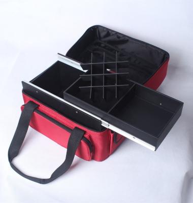 China Wholesale Fashion PVC Nylon Trays Cosmetic Bag With Shoulder Belt for sale