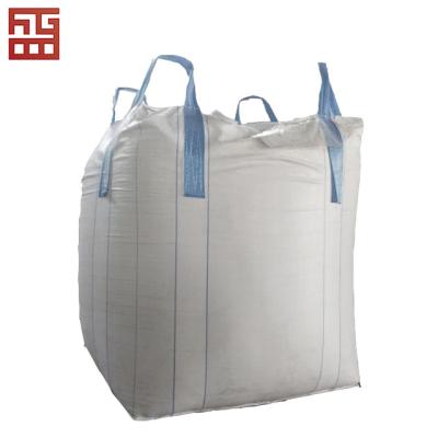 China 1 ton conductive pp bulk bag super big black bag recycling jumboFIBC bag for cement sand for sale