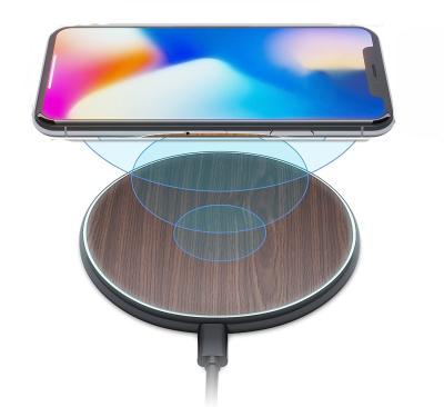 China Cell Phone Stylish Wood Look Design Compatible Wireless Charger for Iphone and Android AirPod Phone 11/11 Pro/11 pro Max/XS M ax/X/8 for sale