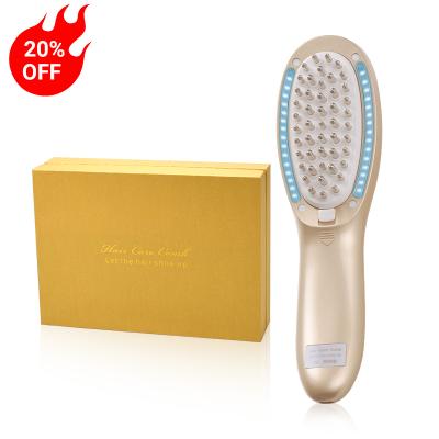 China Light Wave Ion Hair Scalp Massage Comb Hair Regrowth Treatment Tool Waterproof Professional Led Relaxer Brushes Hair Scalp Massage Comb for sale