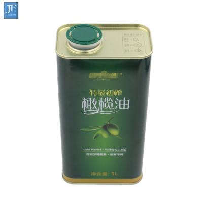 China Edible Oil Box 1l Customized Square Edible Olive Oil Metal Box for sale