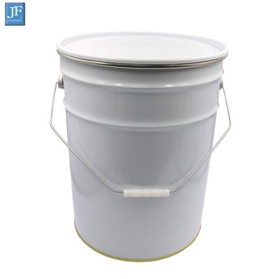 China Paint Tin Can Sizes Resealable Standard Metal Bucket With Handle Lid for sale