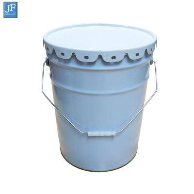 China Paint 5 Gallon Paint Pail Metal Drum 20l Tin Paint Metal Bucket With Hook Flower Lid for sale