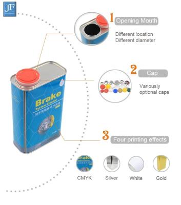 China Motor Oil Tin Can 1 Liter Brake Oil Tin Can 1L Metal Can For Motor Oil for sale