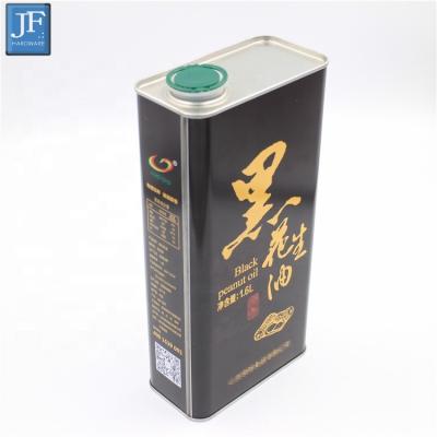 China Edible oil packaging can peanut oil metal tin box edible oil metal can 1.6L for sale