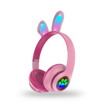 China JKK PM-08 Rabbit Ear LED Light Powerful Bass Stereo Colorful Headphones Headsets Kids Mobile Study Game for sale