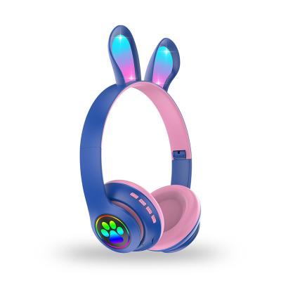 China JKK PM-08 Rabbit Ear LED Light Powerful Bass Stereo Colorful Headphones Headsets Kids Mobile Study Game for sale