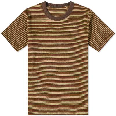 China New wholesale popular unisex T-shirts QUICK DRY corduroy casual short sleeve striped T-shirts for sale