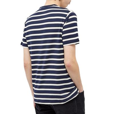 China QUICK DRY Striped Polyester Work Shorts Sleeve Chest Pocket Custom T-shirts Mens T-shirts for sale