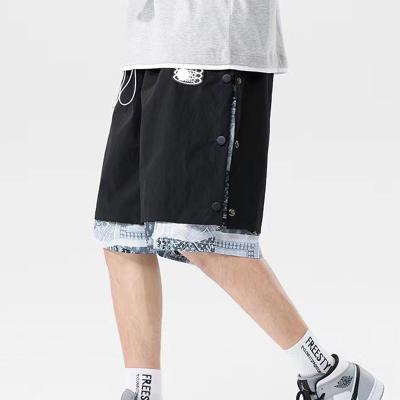 China QUICK DRY Summer High Quality Casual Button All Over Print Shorts 2 Layers Boys Shorts for sale