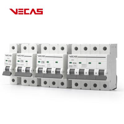 China VECAS dz47-63 HNA5 Series Miniature Circuit Breaker 1P 2P 3P 4P 3KA/4.5KA/6KA/10KA 6Amp-63Amp Mcb for sale