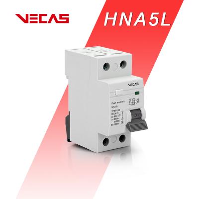 China VECAS RCCB circuit breaker leakage protector 2 pole 4 pole 240/415V AC for sale