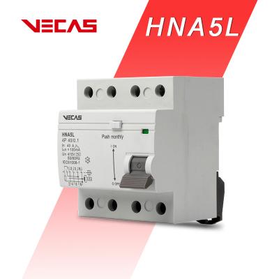 China VECAS electrical RCCB leakage protector 2P 4P circuit breaker air switch 25A 32A 63A for sale