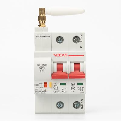 China VECAS 2 pole WIFI MCB&RCBO Miniature Circuit breaker Smart Connected mobile phone control 16/32/63 amp GB10963.1 CE for sale