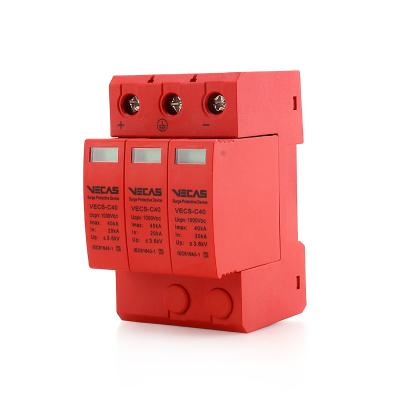 China VECAS DC Surge Protector VECAS3 40kA/1500V SPD 2P/3P/4P Photovoltaic/Wind Power Surge Arrester for sale