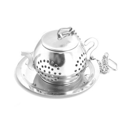 China Sustainable Tea Stainless Steel Metal Infuser Tea Bag Filter Reusable Loose Leaf Green Tea Strainer For Cup Teaware Teapot for sale