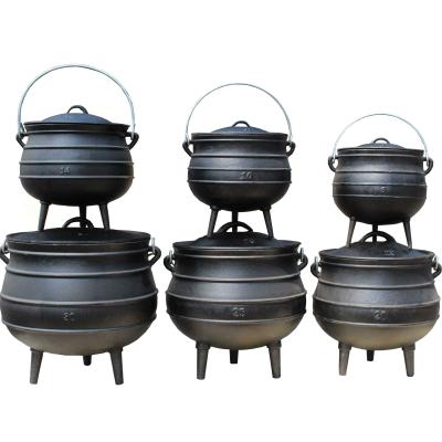 China 3 Different Sizes GOOD QUALITY Cast Iron Legs Sustainable Amazon Dutch Oven POTJIE Camping POT Cauldron Stocked ON SALE for sale