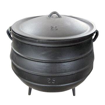 China South Africa Sustainable Pot Large Pots Camping Pot Potjie Cast Iron 25# Cauldron Pot for sale