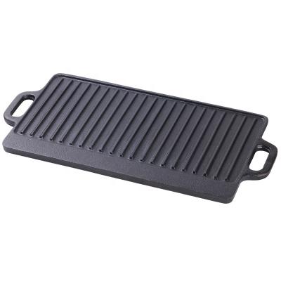 China Sustainable Cast Iron Camping Grill Pan BBQ Plate / Barbecue Grill for sale