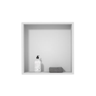 China Anti Rust Manufacturing Custom Design 30x30cm White Recessed Wall Niche Shower Shelf With High Buy Back Rates for sale