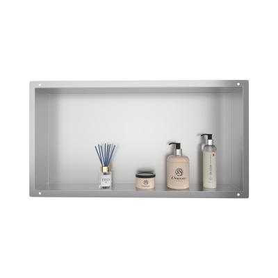 China Anti Rust Gold Supply Toiletries Storage Brushed Stainless Steel Recessed Bathroom Shower Niches With Competitive Prices for sale