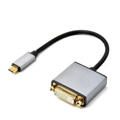 China Multimedia Accept Sample Order Logo Printing Gold Plated Net Cotton Supports 4k Ethernet Type C To DVI Adapter for sale