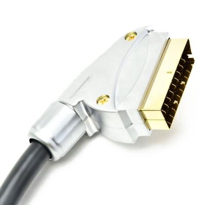 China 21-Pin Cable, Multiple Shieldings, Precision Connector, SCART COMPUTER Full HD for sale