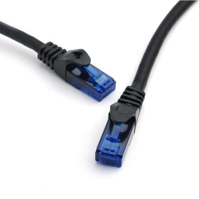 China Braided computer /router Cat6 RJ45 fast Ethernet network cable - 50 ft black - connects computer to printer, router for sale