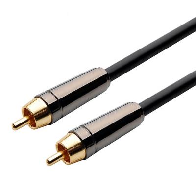 China premium metallic speaker cable rca audio plug to rca jack audio and video speaker cable for sale