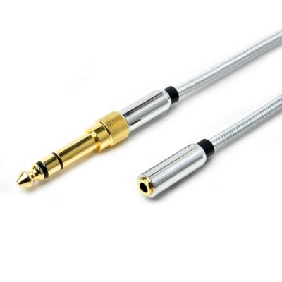 China Speaker 3.5mm male to 3.5mm male+6.35mm male stereo audio TRS cable adapter for ipad laptop for sale