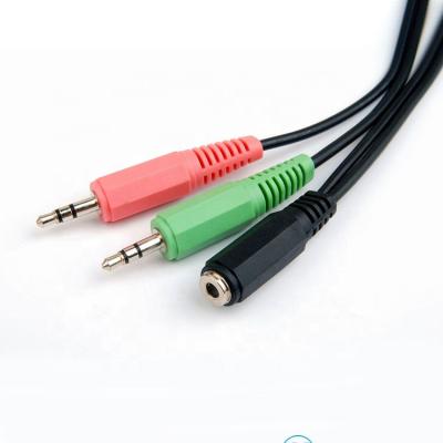 China Multimedia 3.5MM Audio Cable, 3.5mm Female to 2-Male 2.5MM Stereo Audio for Home Theater for sale