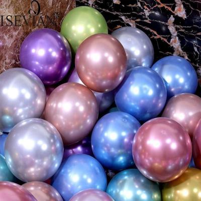 China ISEVIAN Wedding 12 Inch Metallic Balloons Latex Balloons Party Decoration Metallic Balloon for sale