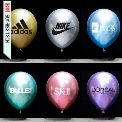 China 18 inch Logo Gift Toy SUNRISE Gold Latex Printing Custom Latex Balloons With Name for sale