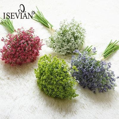 China ISEVIAN Wedding High Quality Plastic Babybreath Flower Artificial Rose Flower For Flower Wedding for sale