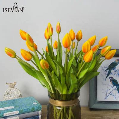 China ISEVIAN Wedding Tulip Artificial Flower Hot Plastic Artificial Tulip Decoration Artificial Tulip Flower for Home Decor for sale