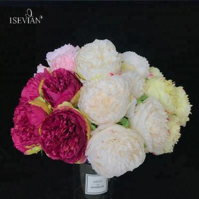 China ISEVIAN Wedding Wedding Decorative Flowers Artificial Peony Flower Bouquet for sale