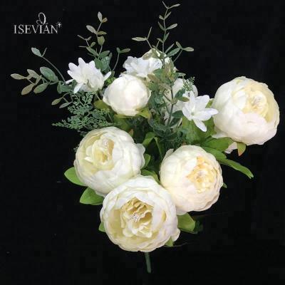 China ISEVIAN wedding large artificial peony flower making flower arrangements artificial flower china for sale