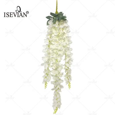 China ISEVIAN Durable Wholesale Long Stem Wisteria Artificial Flowers For Decoration for sale