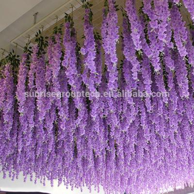 China Hot Selling ISEVIAN Wedding Flower High Quality Belle Silk Hanging Wisteria for sale