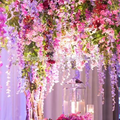 China Wedding Wholesale Cheap White Artificial Wisteria Flower From ISEVIAN Factory for sale