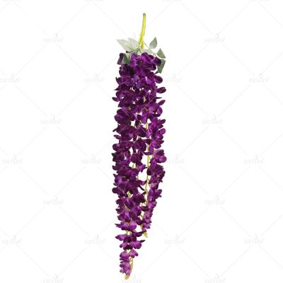 China ISEVIAN Durable Wholesale Long Stem Artificial Decorative Wisteria Flower Vine for sale