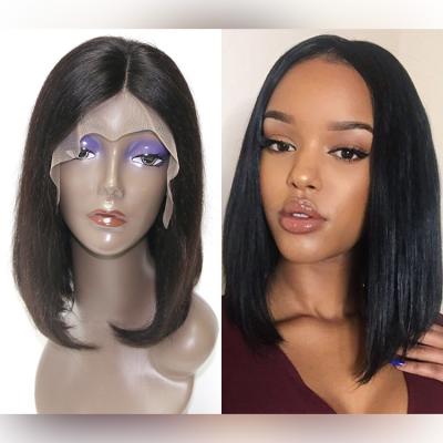 China Virgin Hair Straight Lace Front Wig Cuticle Aligned Natural Indian Hair Silky Straight Wave Hair for sale