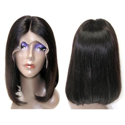 China Brazilian Hair Silky Straight Lace Front Wig Making Machine 8 Inch Bob Cut Wig for sale