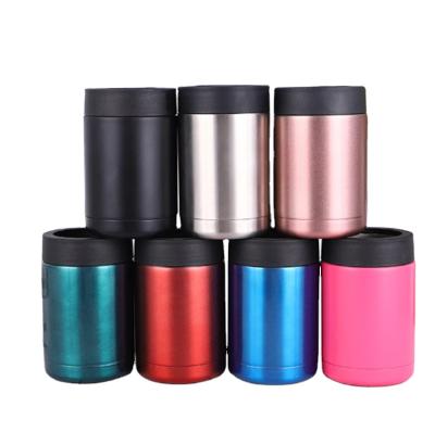 China New Product Ideas 2021 Minimalist Double Walled 12oz Vacuum Insulated Stainless Steel Beer Can Cooler Beer Bottles Cooler for sale