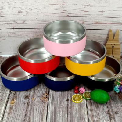 China Wholesale 32oz/64oz Double Wall Large 304 Stainless Steel Dog Food Bowl Pet Stored Feeding Bowl Powder Coated With Custom for sale