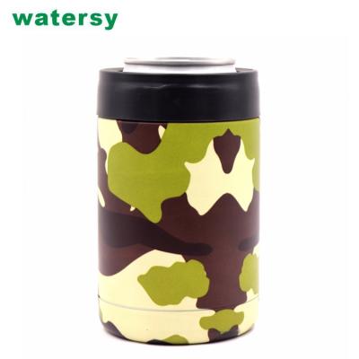 China Viable Hot Sale Products in USA 12oz Stainless Steel Double Wall 304 Camouflage Colored Vacuum Insulated Wine Glass With Lid for sale