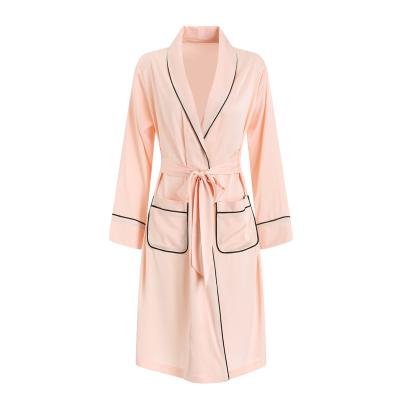 China Wholesale Sexy QUICK DRY Long Robe Soild Female Ladies Silk Like Satin Sleepwear Winter Women's Sleepwear for sale